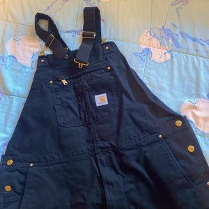Black Big & Tall Carhartt overalls